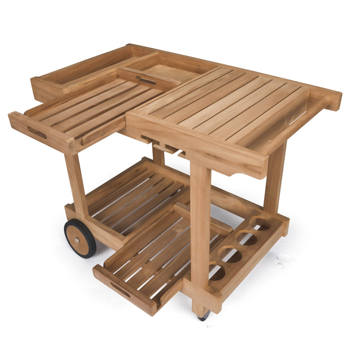 Teak Outdoor Bar Cart