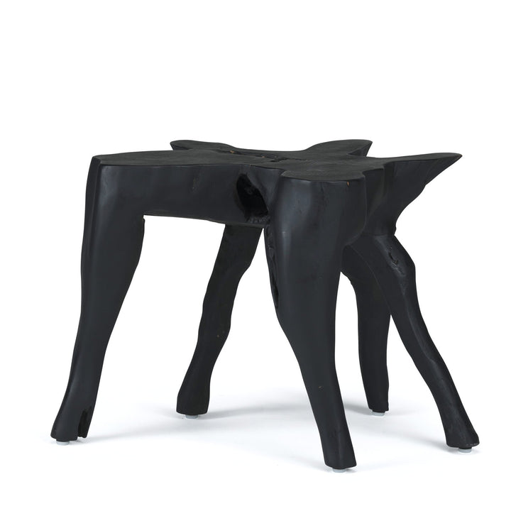 Oro Organic Teak Accent Table (Black)