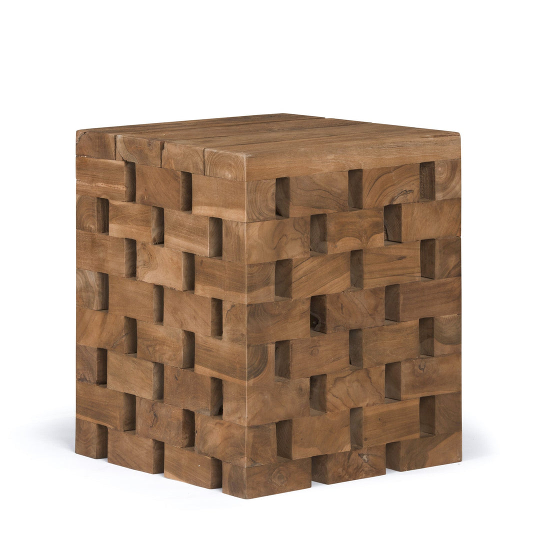 Crossword Organic Teak Outdoor Side Table (Tall)