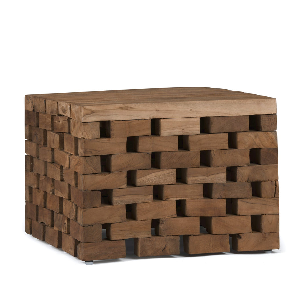 Crossword Organic Teak Outdoor Side Table (Low)