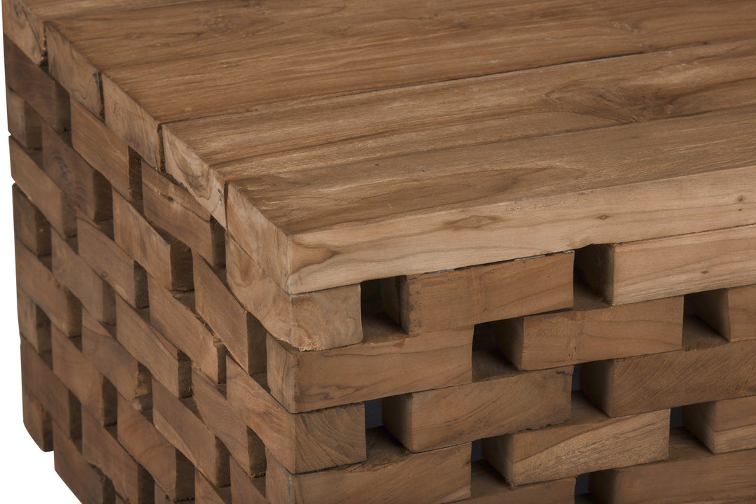 Crossword Organic Teak Outdoor Side Table (Low)