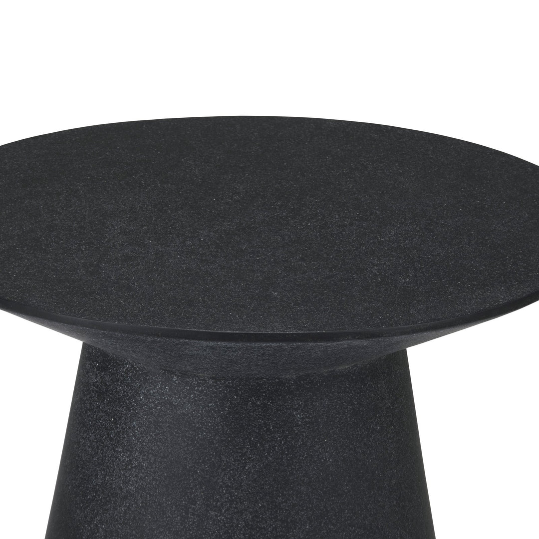 Holly Concrete Outdoor Side Table (Black)