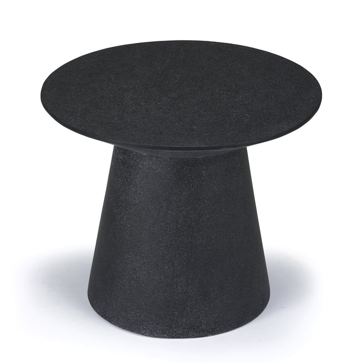Holly Concrete Outdoor Side Table (Black)
