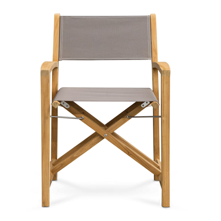 Santorini Teak Outdoor Folding Dining Chair (Taupe)