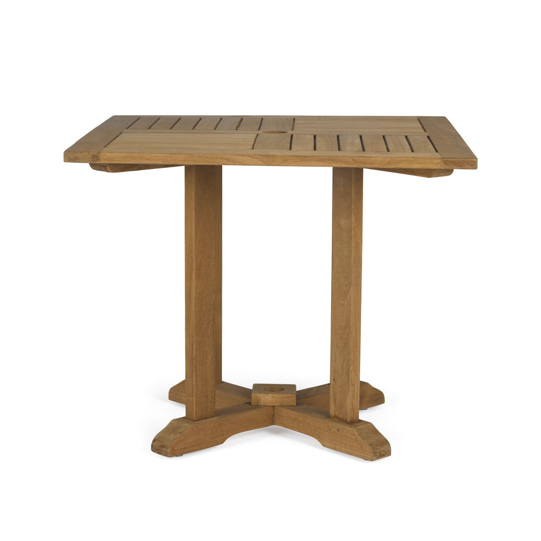 Square Teak Pedestal Table 31"