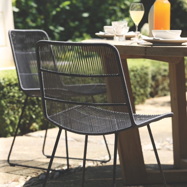 Nairobi Woven Dining Side Chair (Black)