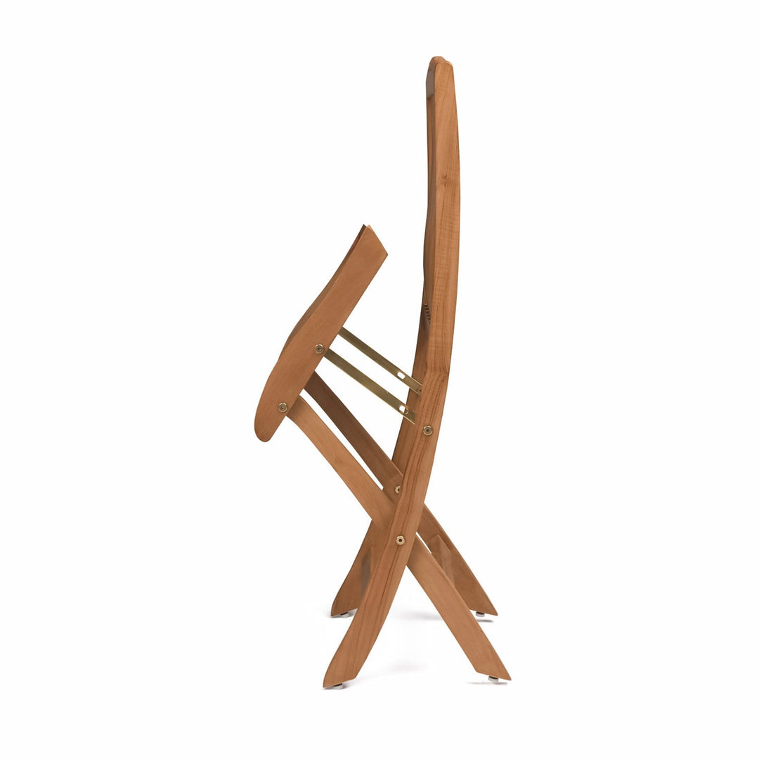 Como Teak Outdoor Folding Dining Side Chair