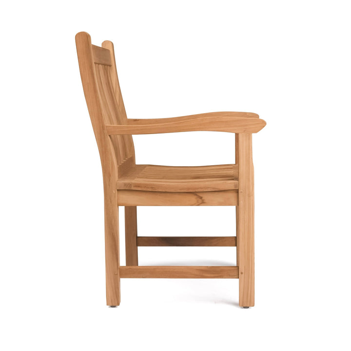 Wave Teak Dining Arm Chair