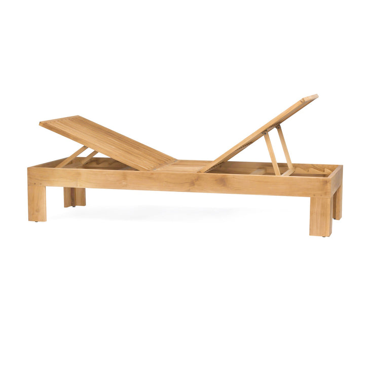 Palm Teak Outdoor Sun Lounger