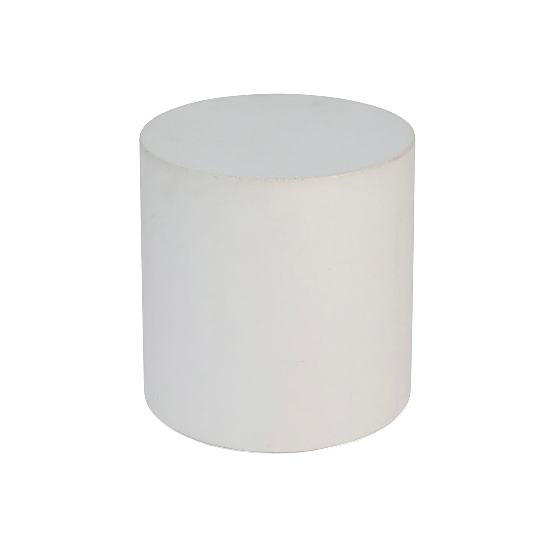 Blok Concrete Round Side Table 15" (White)