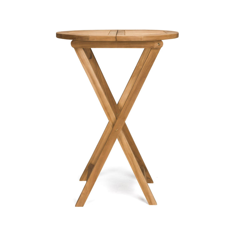 Captains Teak Outdoor Round Folding Bar Table