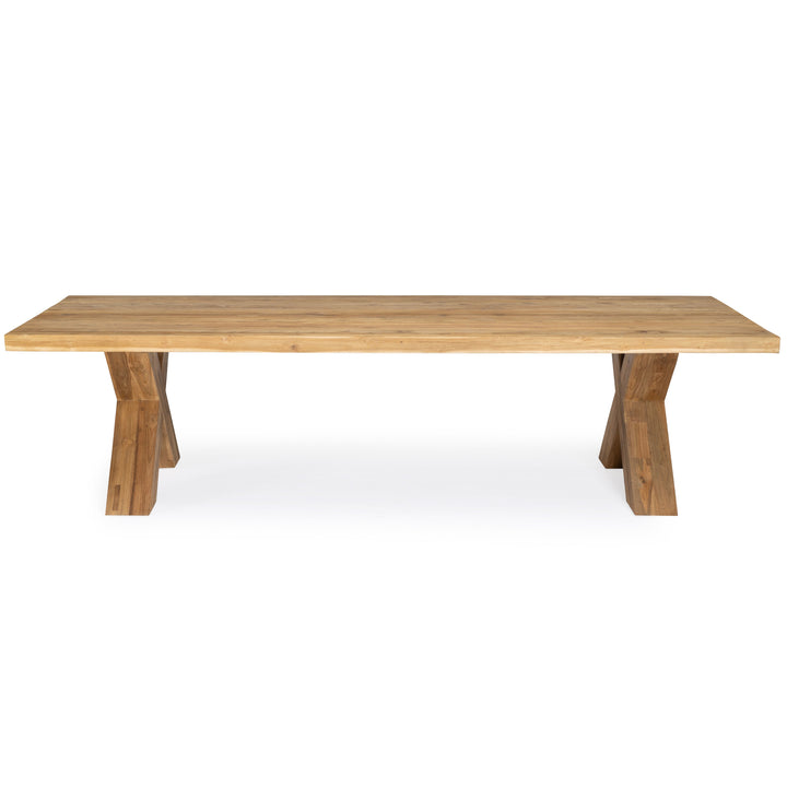 Boxx Reclaimed Teak Outdoor Dining Table 118"