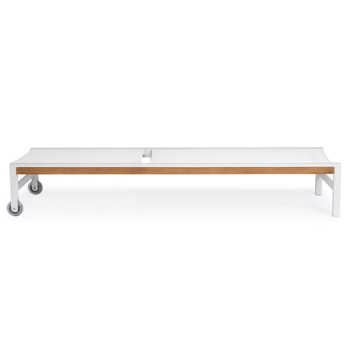 Beverly Hills Aluminum Outdoor Sun Lounger (White)