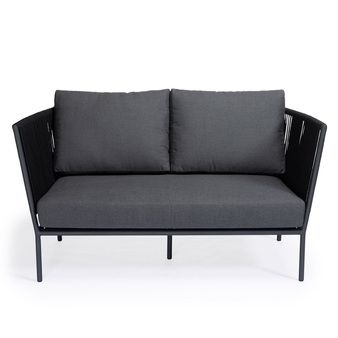 Beverly Hills Rope Outdoor Loveseat (Graphite)