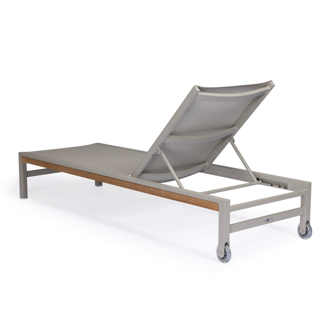 Beverly Hills Aluminum Outdoor Sun Lounger (Stone)