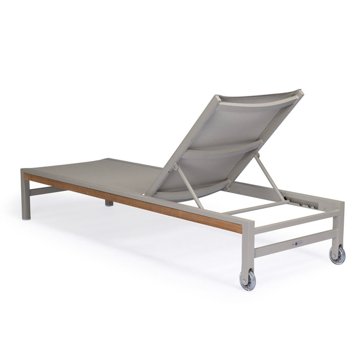 Beverly Hills Aluminum Outdoor Sun Lounger (Stone)