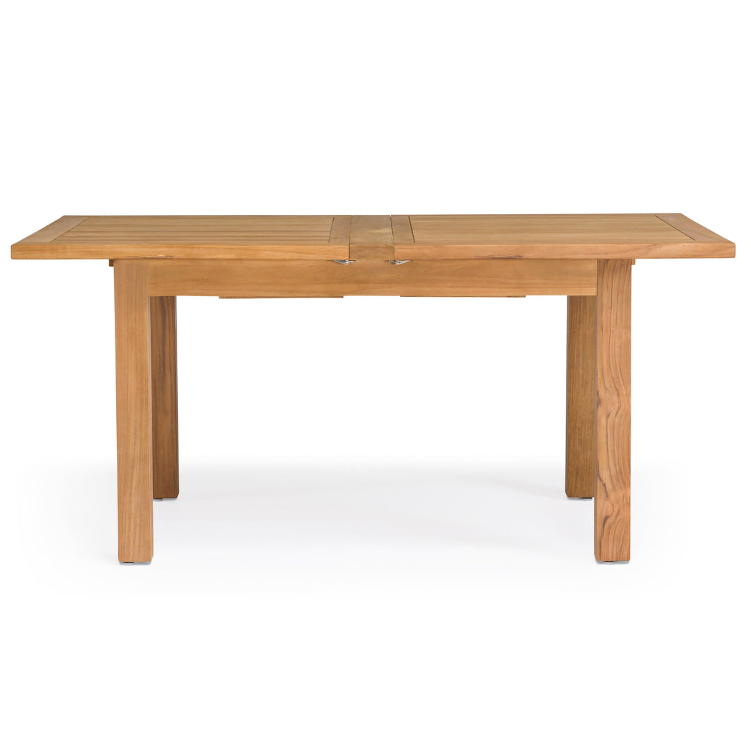 Capri Teak Outdoor Rectangle Double Extension Table 74-96-118"