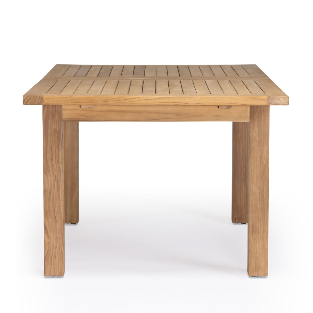 Capri Teak Outdoor Rectangle Double Extension Table 64-76-88"