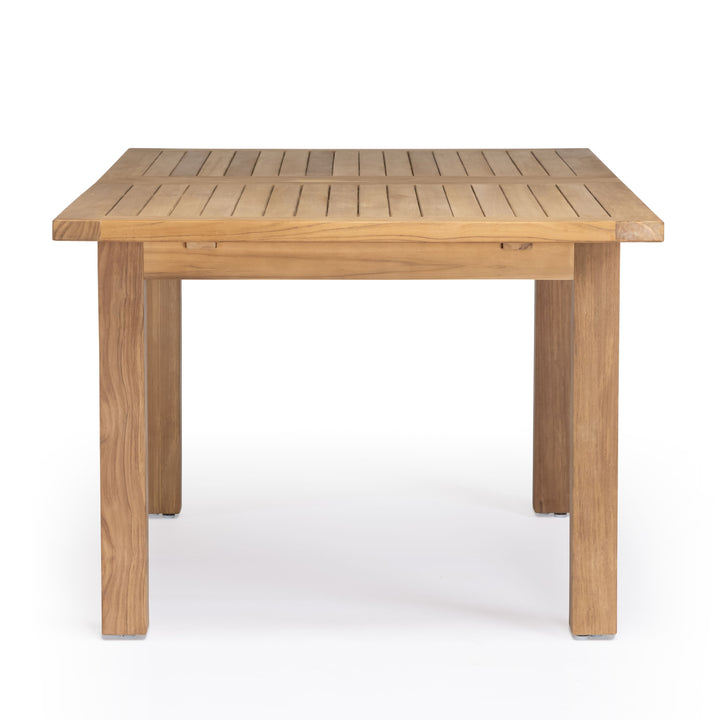 Capri Teak Outdoor Rectangle Double Extension Table 64-76-88"