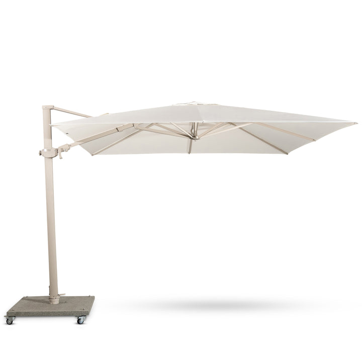 Big Sur Cantilever Umbrella (Natural Canopy, Linen Frame)