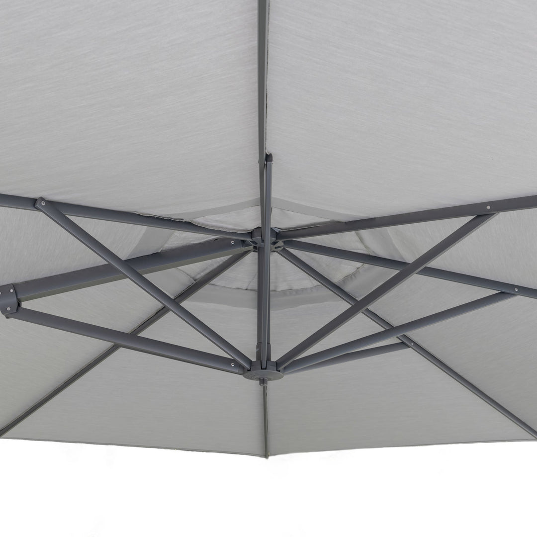Carmel Round Cantilever Umbrella (Gris Canopy, Anthracite Frame)