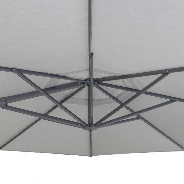 Carmel Round Cantilever Umbrella (Gris Canopy, Anthracite Frame)