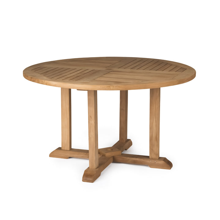 Round Teak Pedestal Dining Table 51"