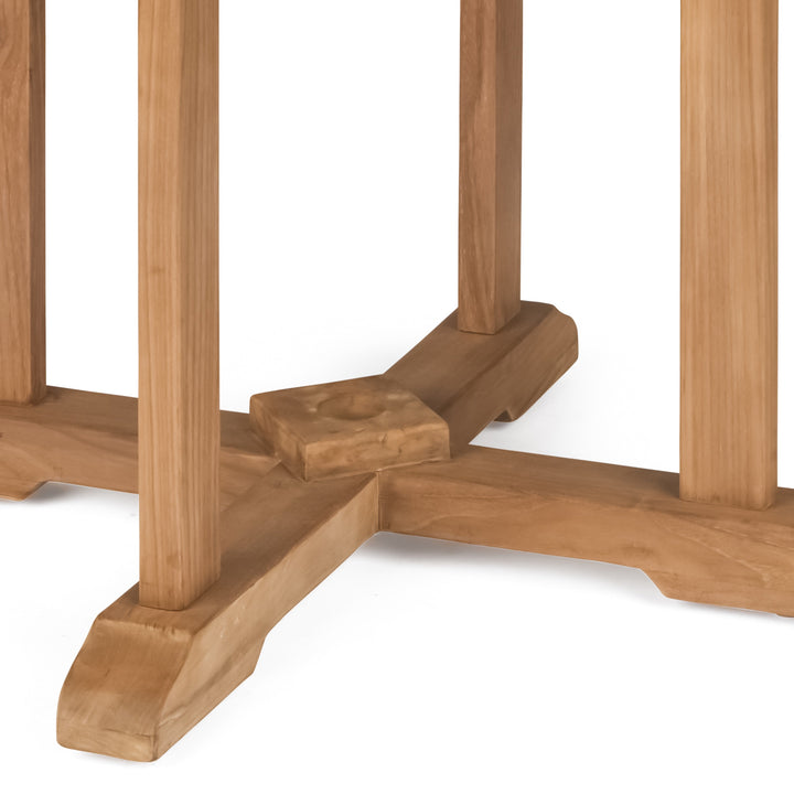 Round Teak Pedestal Dining Table 27"