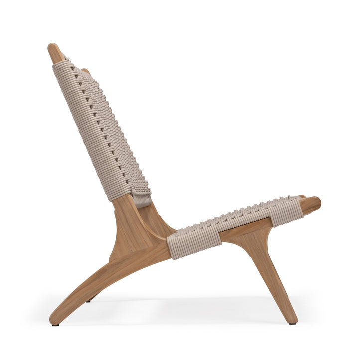 Tokio Teak Outdoor Relaxing Chair (Cream)