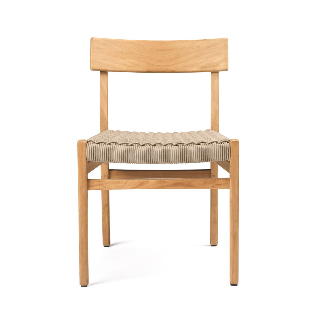 Ravoli Teak and Rope Outdoor Dining Side Chair (Taupe)
