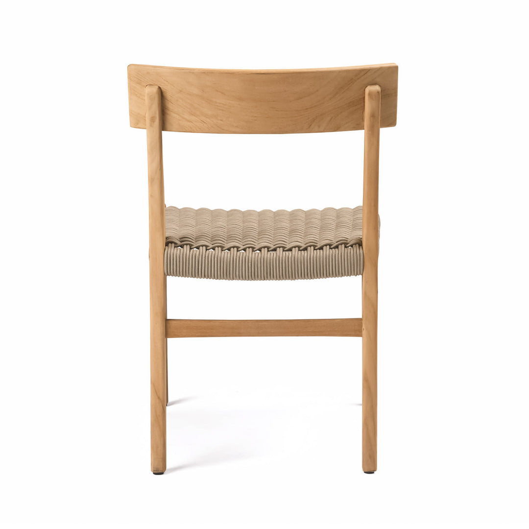 Ravoli Teak and Rope Outdoor Dining Side Chair (Taupe)