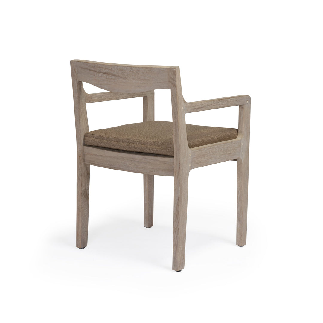 Athena Weathered Teak Outdoor Dining Arm Chair