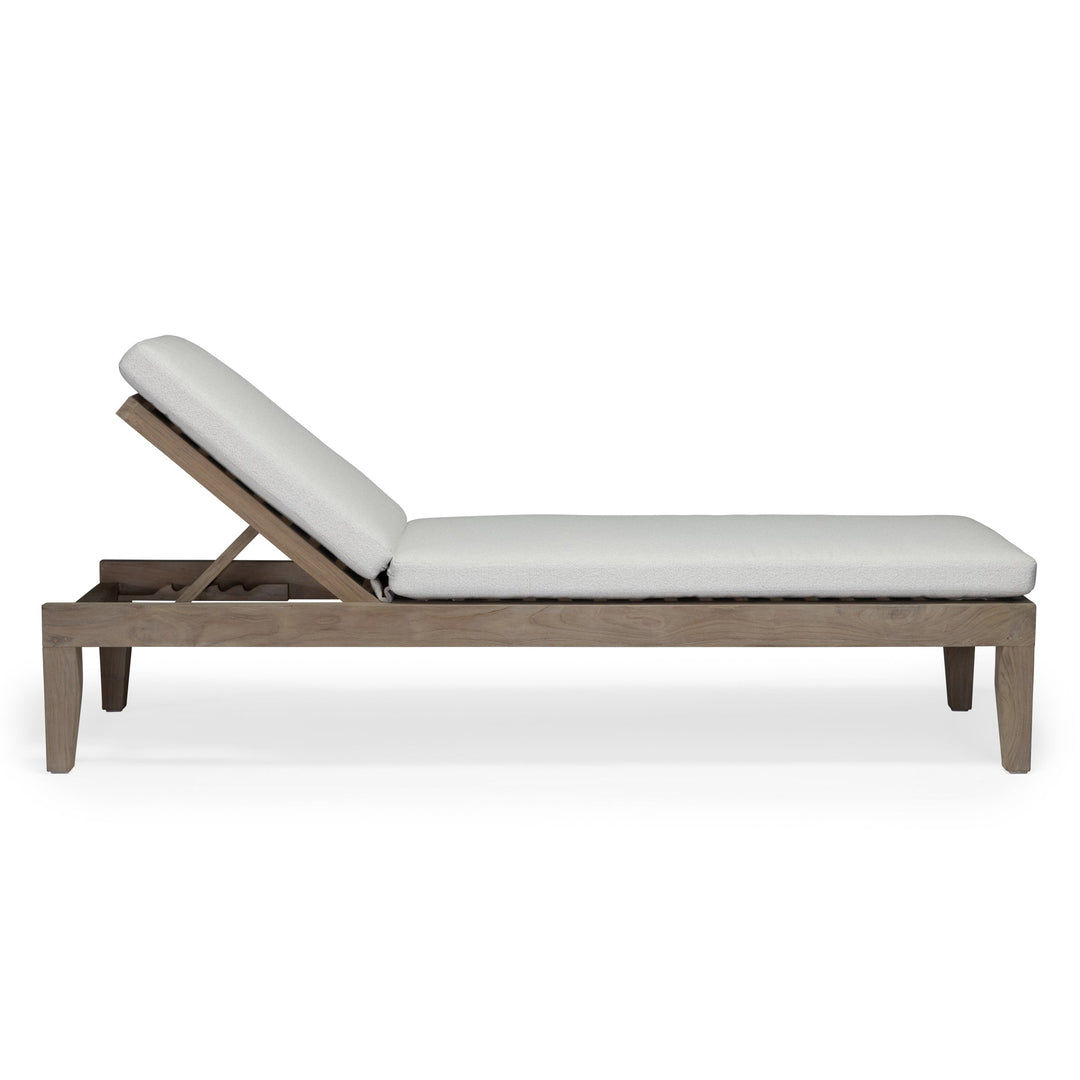 Juliet Weathered Teak Outdoor Sun Lounger