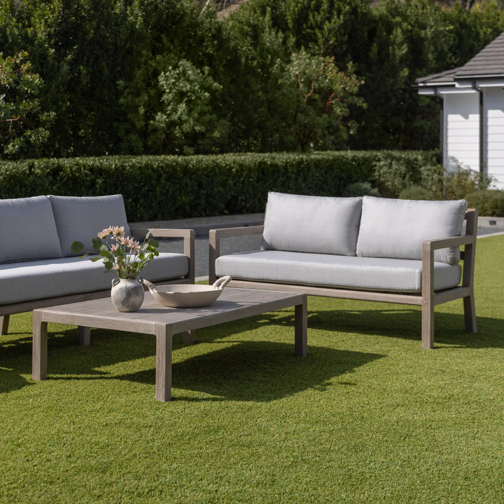 Juliet Weathered Teak Outdoor Loveseat