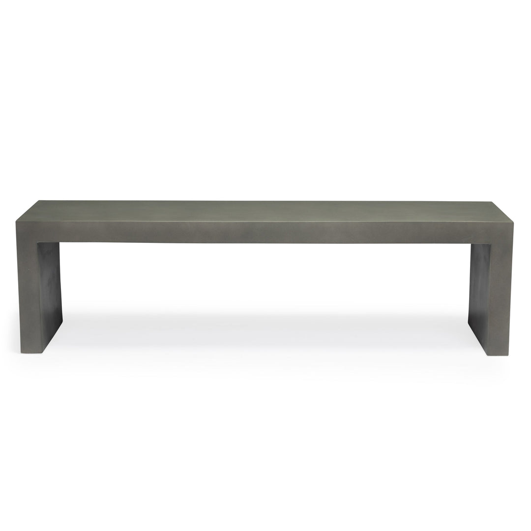 Polished Concrete Outdoor Backless Bench (Grey)