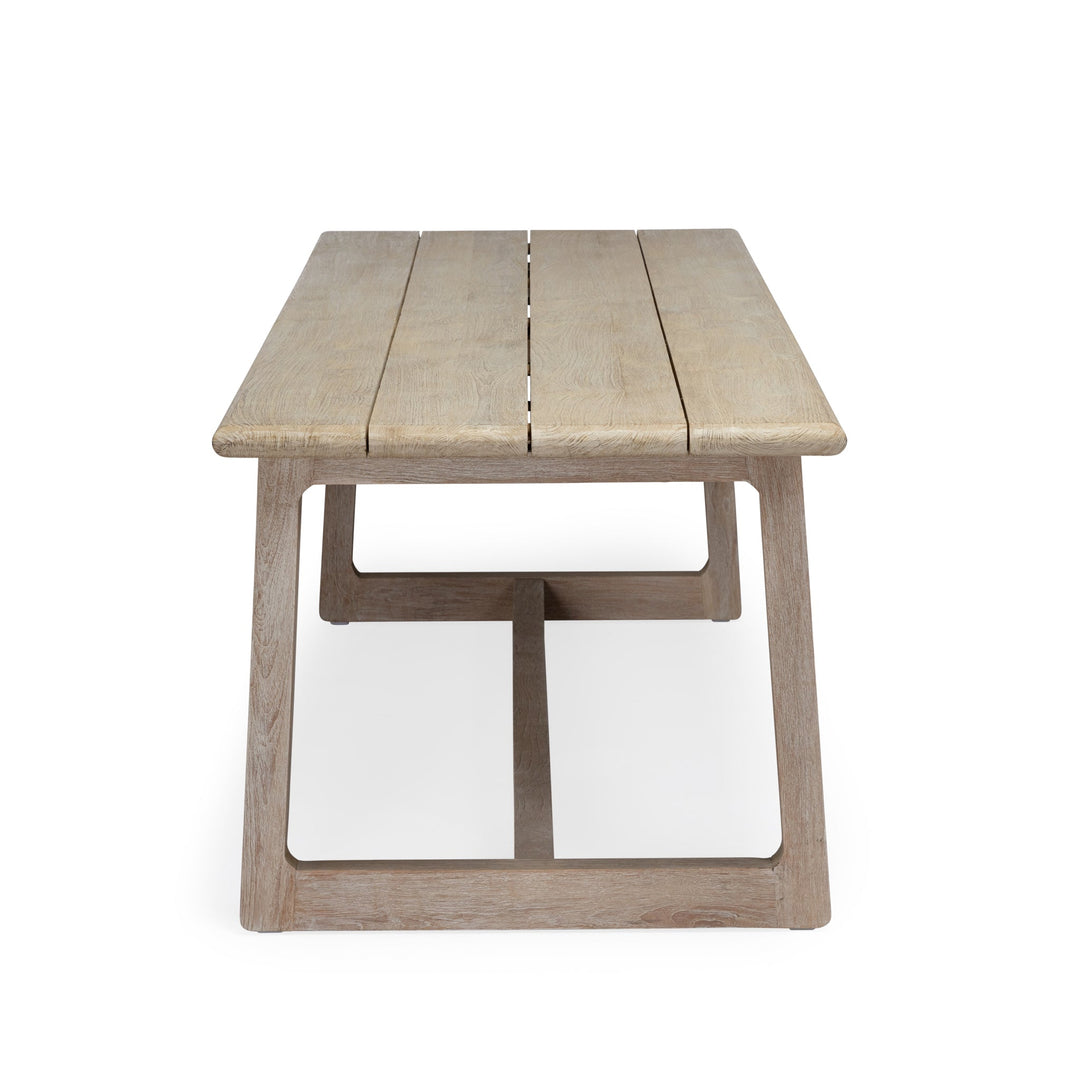 Troy Weathered Teak Outdoor Dining Table 118"
