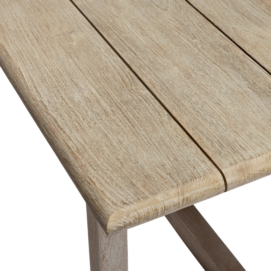Troy Weathered Teak Outdoor Dining Table 118"