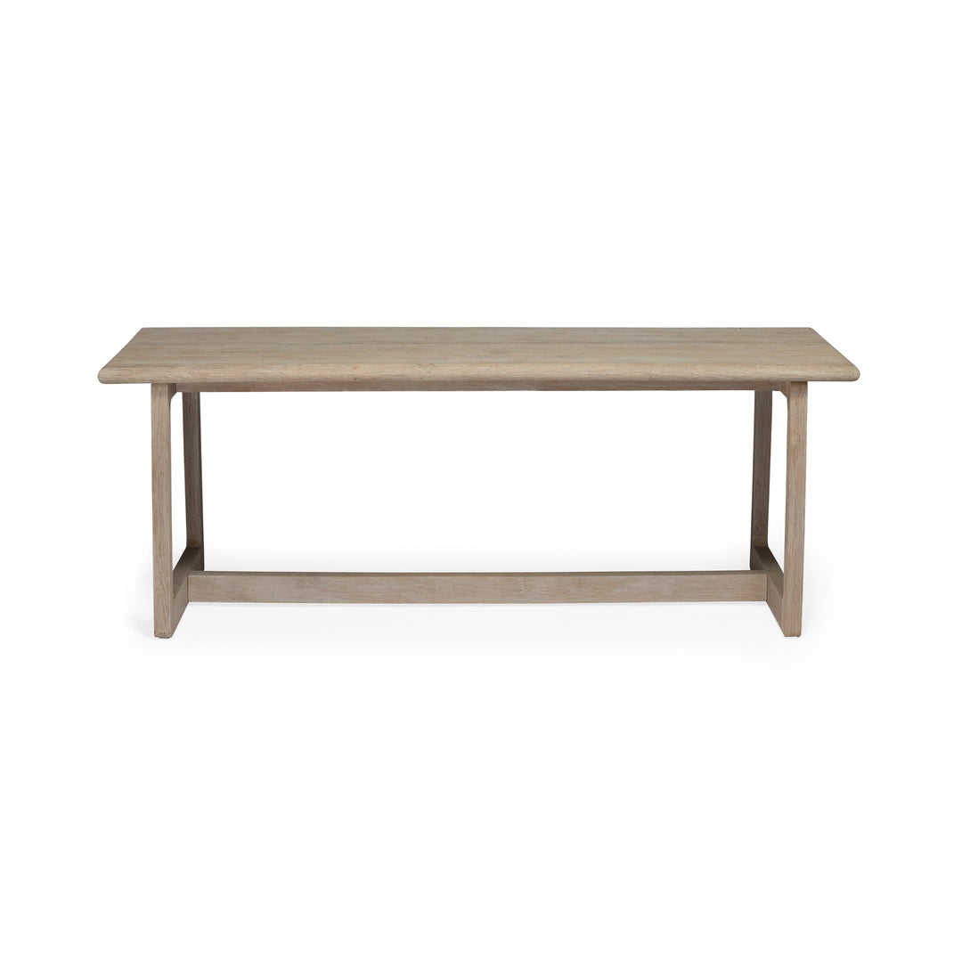 Troy Weathered Teak Outdoor Dining Table 98"