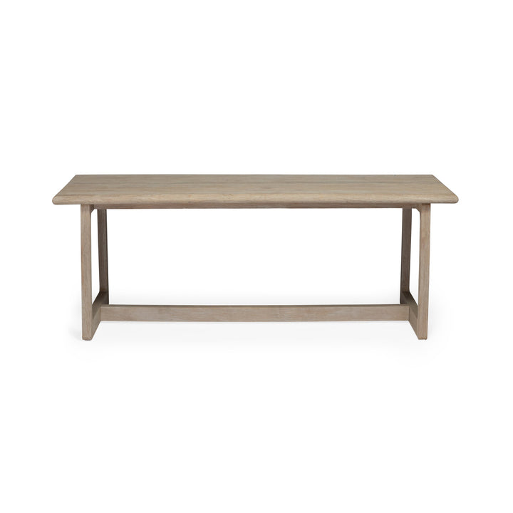 Troy Weathered Teak Outdoor Dining Table 98"