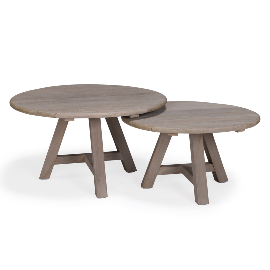 Romeo Weathered Teak Outdoor Coffee Side Table (Large)