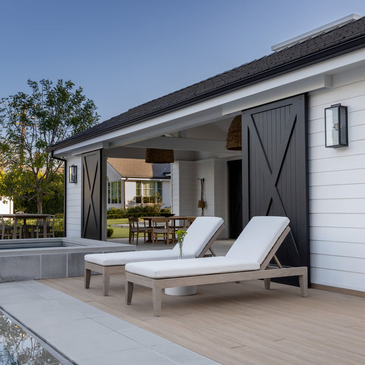 Juliet Weathered Teak Outdoor Sun Lounger