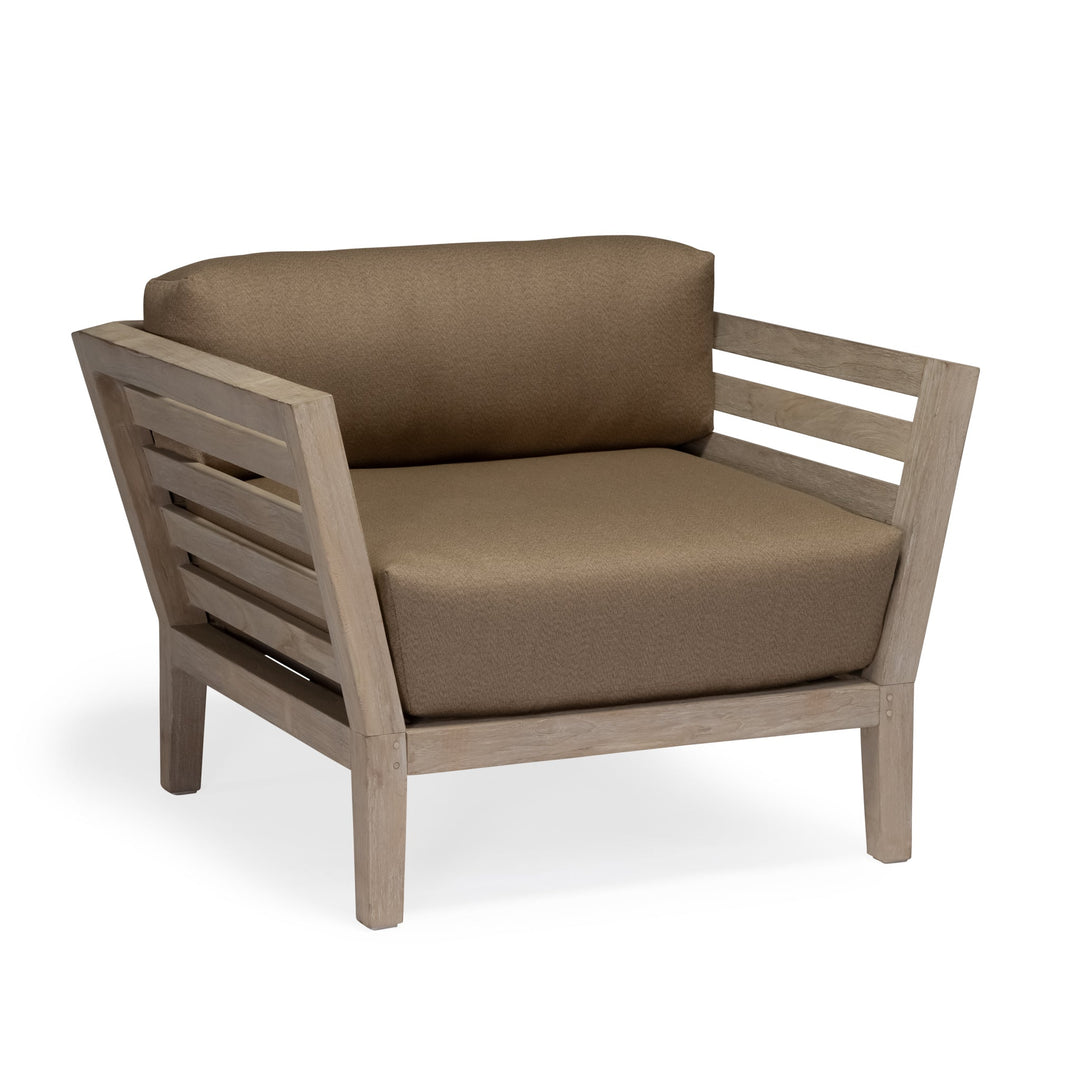 Romeo Weathered Teak Outdoor Club Chair