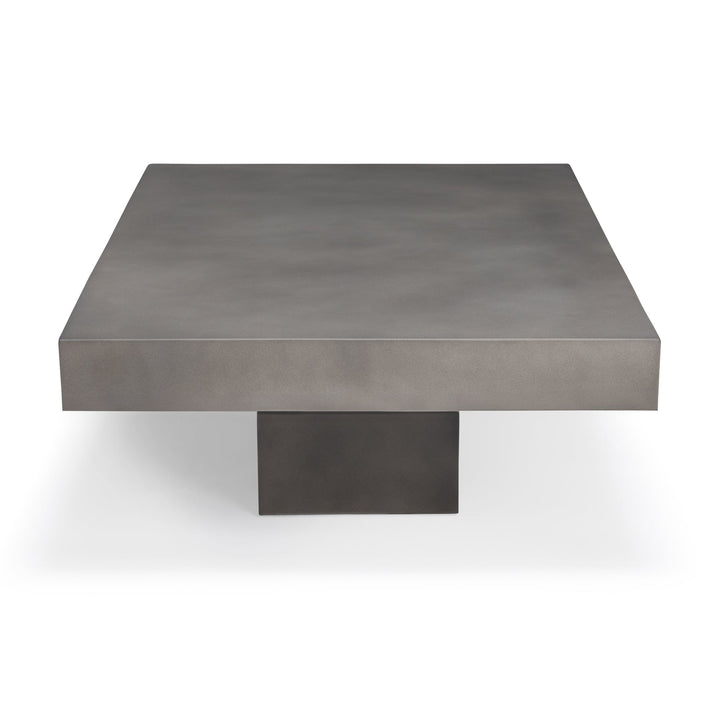 Polished Concrete Outdoor Rectangle Coffee Table (Grey)