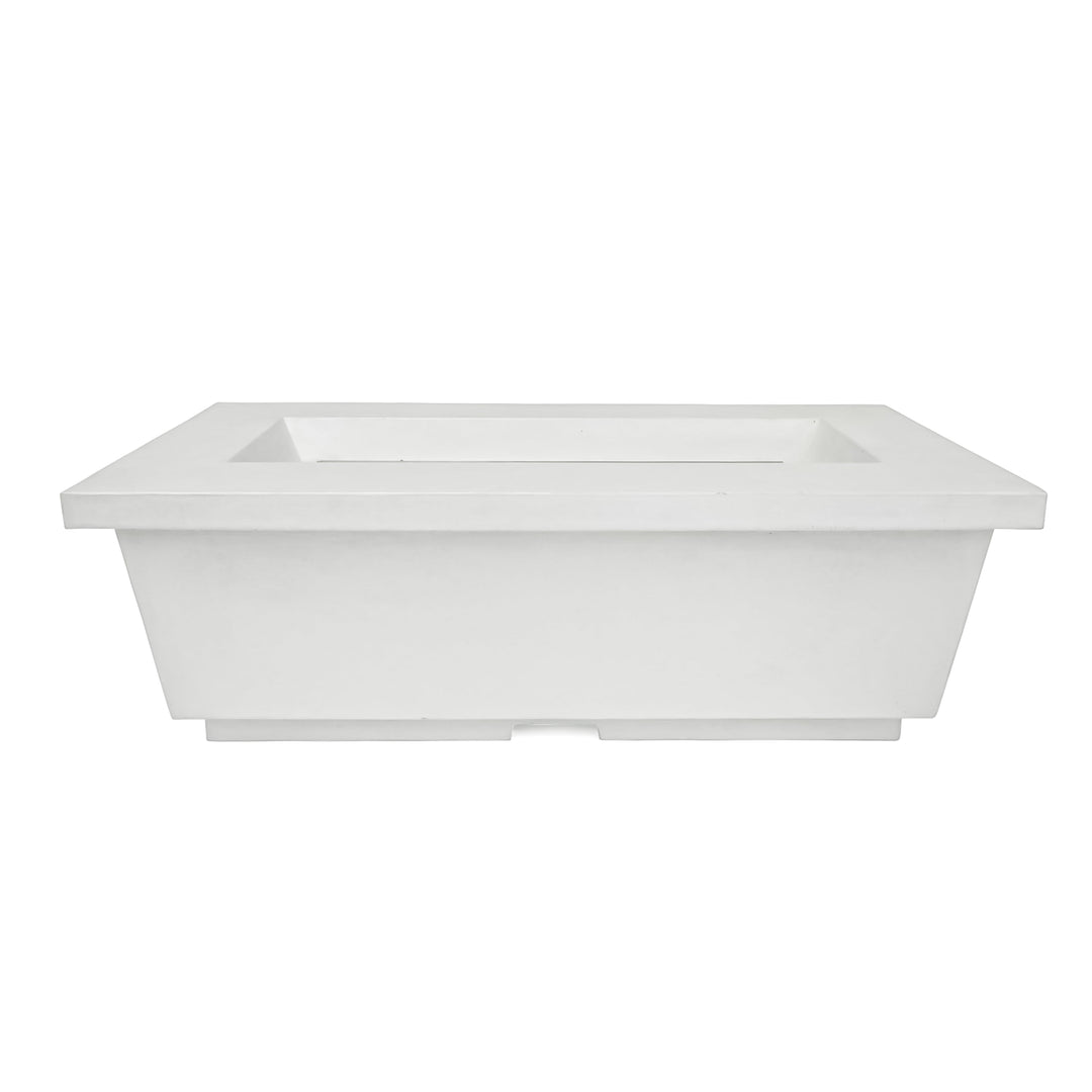 Polished Concrete Rectangle Fire Pit (White)