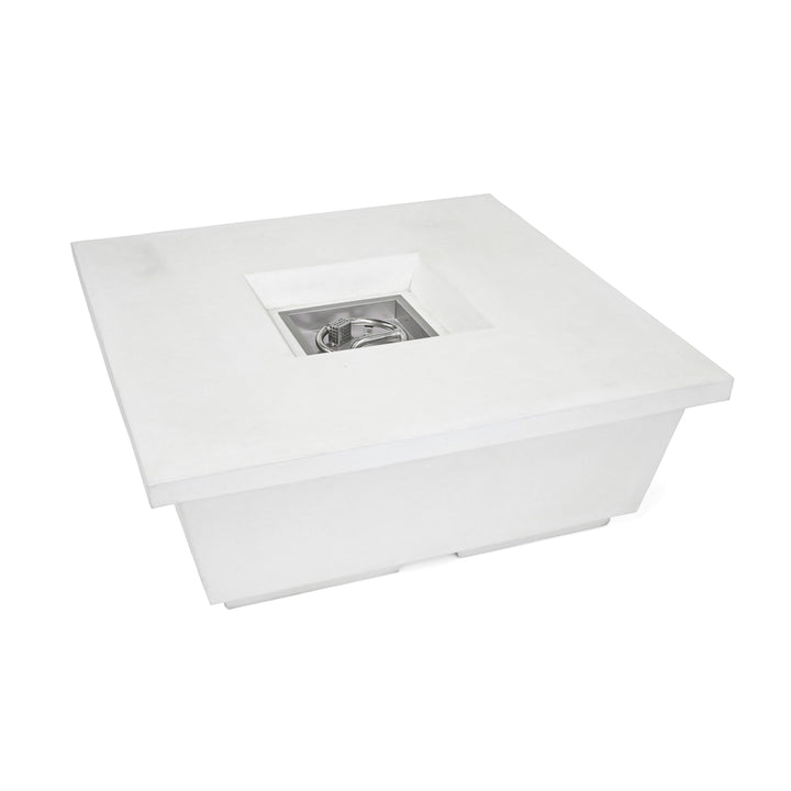 Polished Concrete Square Fire Pit (White)
