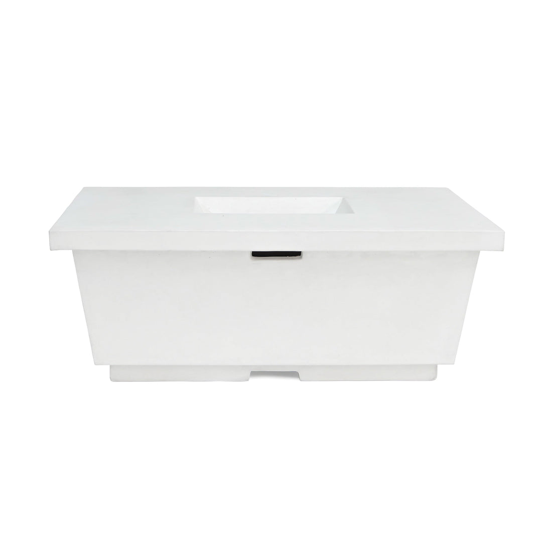 Polished Concrete Square Fire Pit (White)