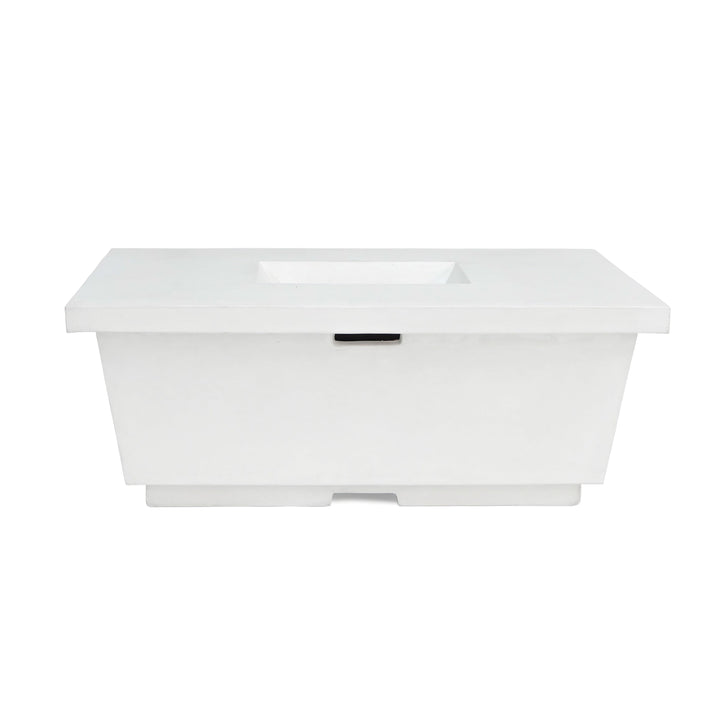 Polished Concrete Square Fire Pit (White)