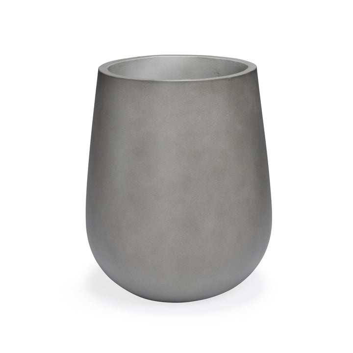 Flora Round Polished Concrete Planter Tall 22"