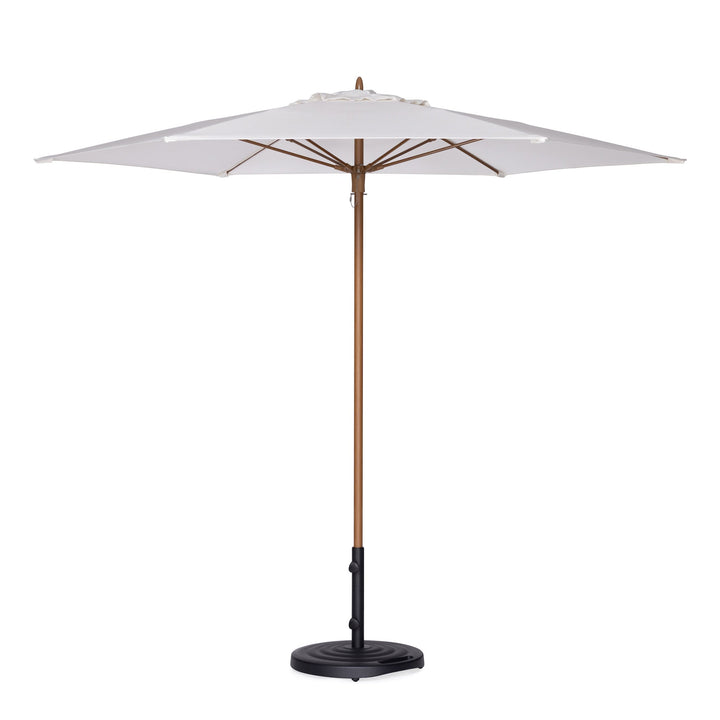 Capri Octagon Alu Teak Umbrella 9 ft (White)