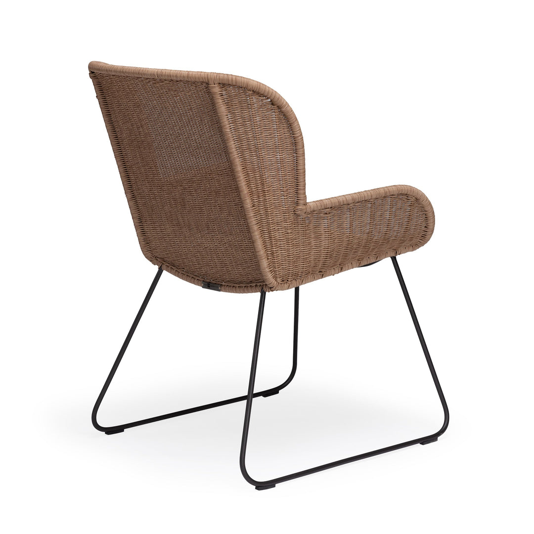 Georgia Wicker Outdoor Dining Arm Chair (Honey)